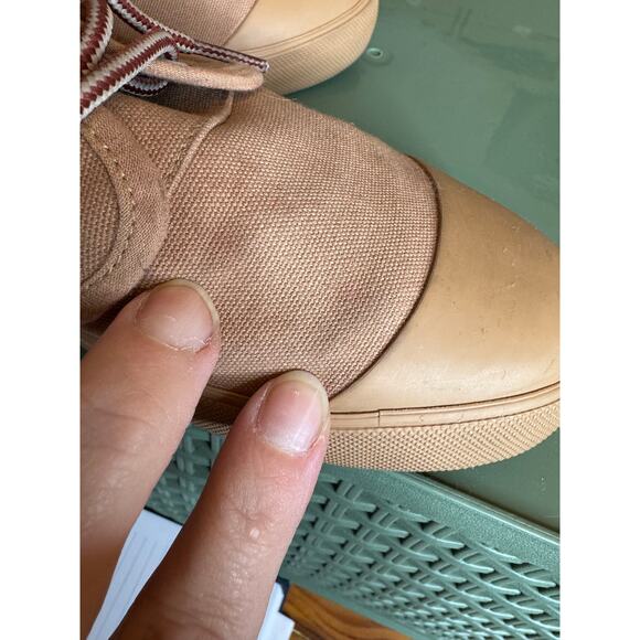 Bangs Unisex Tan Brown Boone Hightop Embroidered Daises Boho Festival Sneaker 8 - Picture 7 of 9